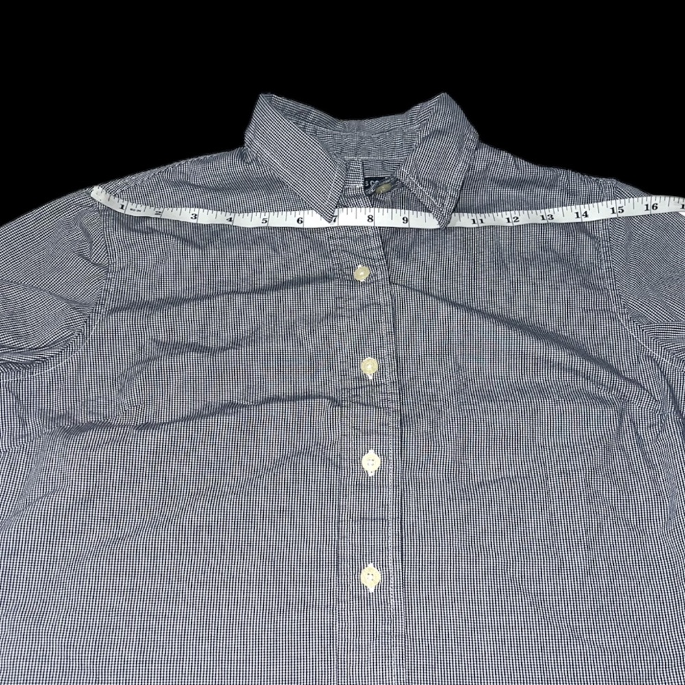 SOLD Ralph Lauren Polo Jeans Co. Short Sleeve Button Down Gingham Checked Top, S - Picture 7 of 15